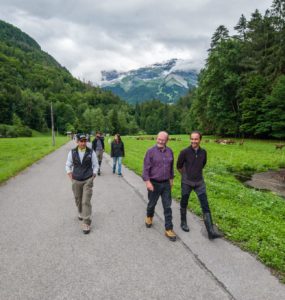 Visite sur l'alpage de Salvadon