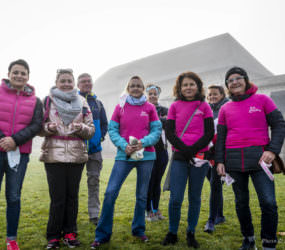 Marche Rose oragnisée par Art de Vivre association at Départ Taninges & Samoëns, Lac Bleu, Morillon, Haute-Savoie, France on October 24 2021. Photo © David Casartelli