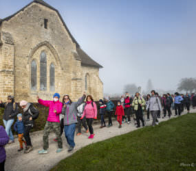 Marche Rose oragnisée par Art de Vivre association at Départ Taninges & Samoëns, Lac Bleu, Morillon, Haute-Savoie, France on October 24 2021. Photo © David Casartelli