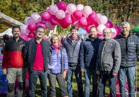Marche Rose oragnisée par Art de Vivre association at Départ Taninges & Samoëns, Lac Bleu, Morillon, Haute-Savoie, France on October 24 2021. Photo © David Casartelli
