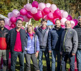 Marche Rose oragnisée par Art de Vivre association at Départ Taninges & Samoëns, Lac Bleu, Morillon, Haute-Savoie, France on October 24 2021. Photo © David Casartelli