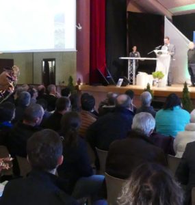 Stéphane Bouve, président de la Communauté de Communes, lors de son discours de bienvenue